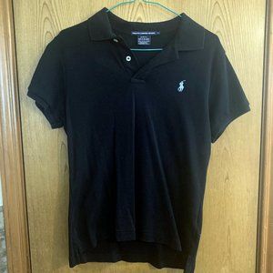 Ralph Lauren Polo shirt, black, slim fit, large